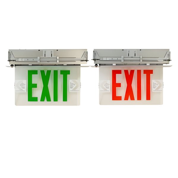 REL Edge-Lit Emergency Exit Sign with Battery